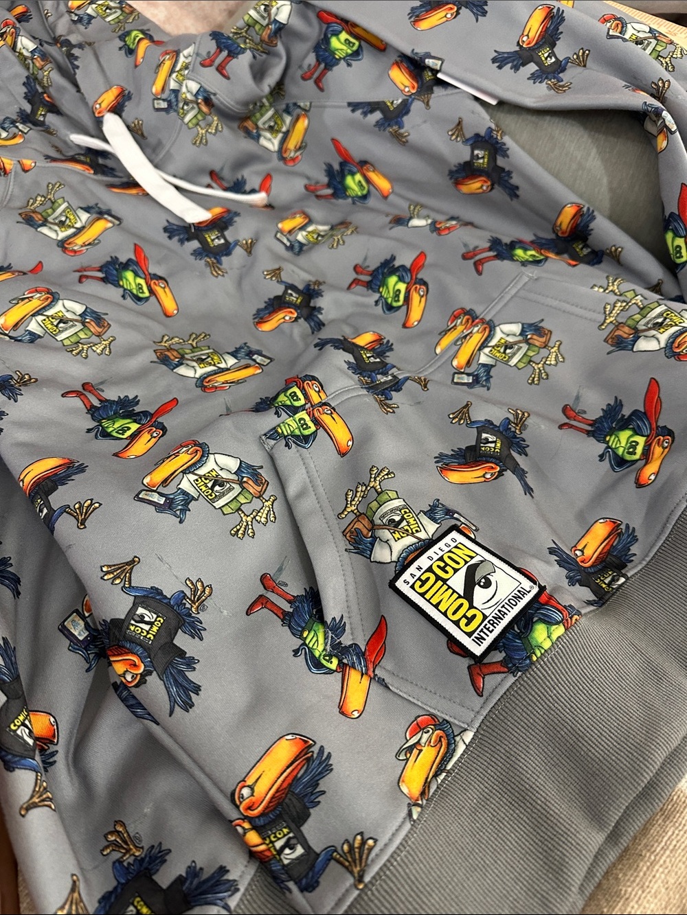 Comic-Con Graphic Gray Pullover Hoodie